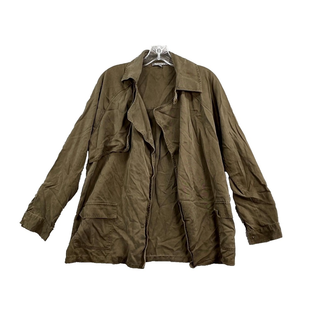 Michael‎ Stars Jacket Womens Medium Olive Green Utility Safari Military Outdoor